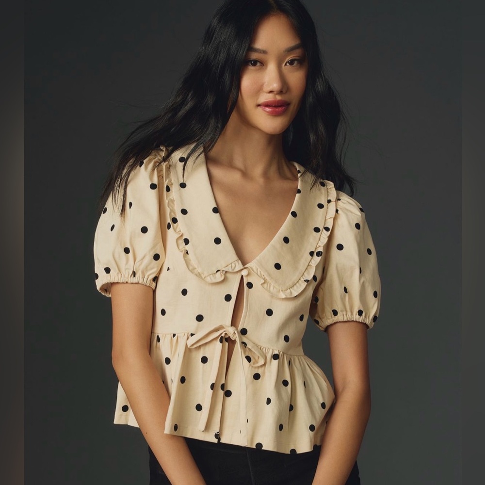 Anthropologie Porridge Short-sleeve Gwen Top